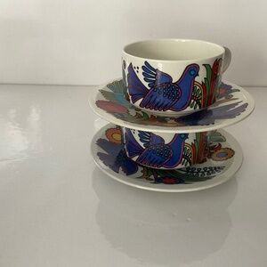 VILLEROY & BOCH ACAPULCO PORCELAINE 2 MUGS 2 SAUCERS